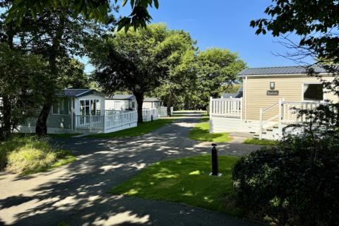 caravans on a beautiful Cornwall caravan site