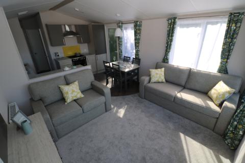 2021 Atlas Amethyst static caravan with modern lounge with sofas