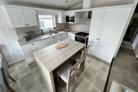 Breakfast bar in lodge kitchen