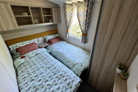 twin bedroom in the 2023 Swift Ardennes