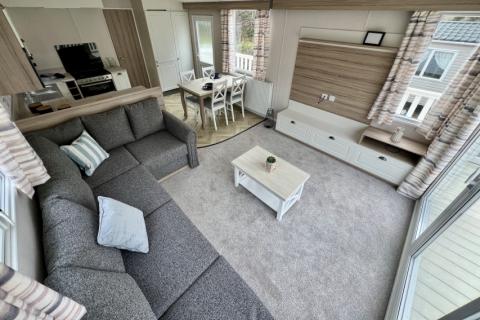 lounge area in the 2023 Swift Ardennes caravan