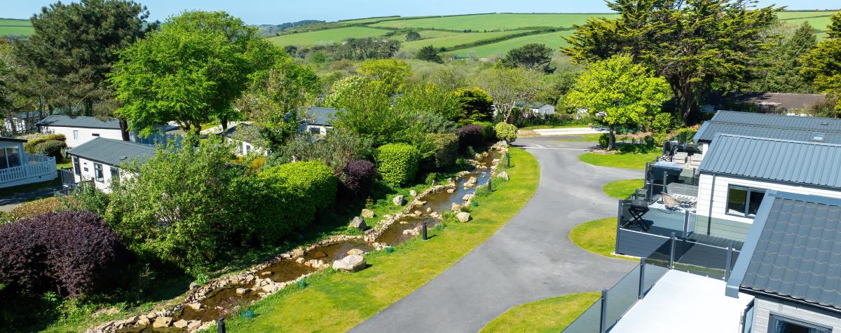 Holiday homes at Silverbow Country Park in Cornwall