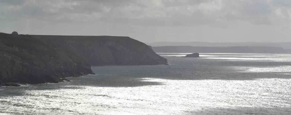 Chirstmas in Cornwall, sea image in the winter