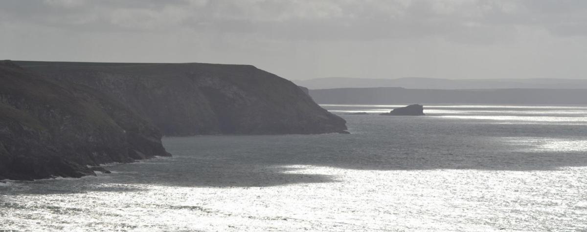 Christmas in Cornwall, sea image in the winter