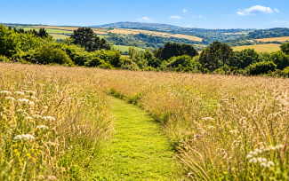View of our dog walking fields