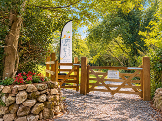 The new walkway to Goonhavern Village 