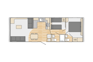 2023 Swift Bordeaux 35x12 floor plan for this static caravan for sale