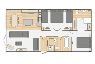 Floor plan for the 2022 Swift Edmonton luxury lodge