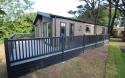 Harrogate lodge decked area exterior